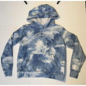 Abercrombie Kids ~ Blue and White Tie-Dye Hoodie ~ Kids Size 15/16